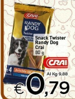 Crai Crai Snack Twister Randy Dog offerta