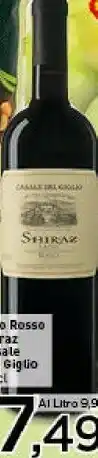 Crai Shiraz Casale Del Giglio Vino Rosso 750 Ml offerta