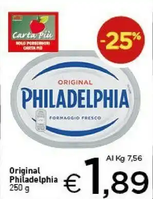 Crai Mondelez Philadelphia Classico 250 G(ml) offerta