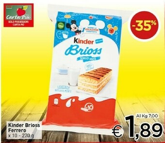 Crai Kinder Brioss offerta