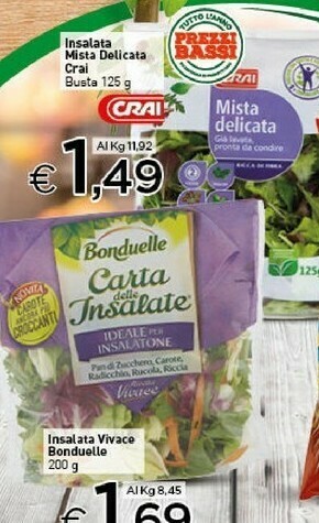 Crai Bonduelle Insalata offerta