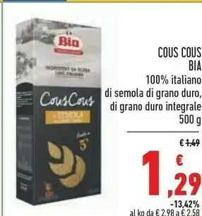 Conad Bia Cous Cous offerta
