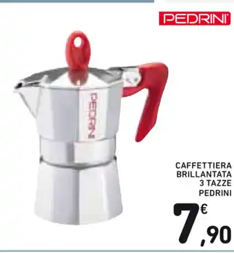 Spazio Conad Caffetiera Brillantata 3 Tazze Pedrini offerta