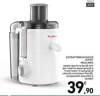 Spazio Conad Estrattore Di Succo JU3701 Moulinex offerta
