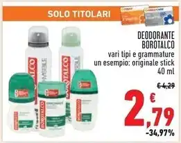 Conad Superstore Borotalco deodorante offerta
