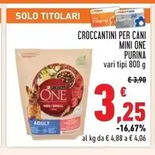 Conad Superstore Purina croccantini per cani mini one offerta