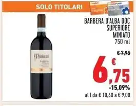 Miniato barbera d'alba doc superiore