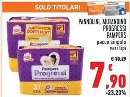 Conad Superstore Pampers pannolini, mutandino progressi offerta