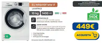 Euronics Hotpoint LAVATRICE EU NR6410F WW IT offerta