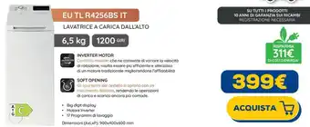 Euronics Hotpoint LAVATRICE A CARICA DALL'ALTO EU TL R4256BS IT offerta