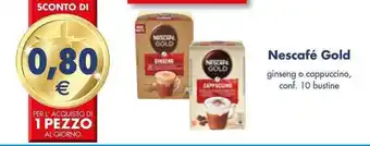 Esselunga Nescafé Gold ginseng o cappuccino, conf. 10 bustine offerta
