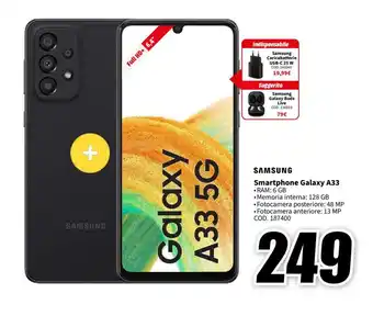 MediaWorld SAMSUNG Smartphone Galaxy A33 offerta