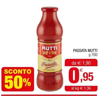 Gran mercato PASSATA MUTTI g 700 offerta