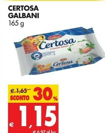 Tigros Galbani Certosa offerta
