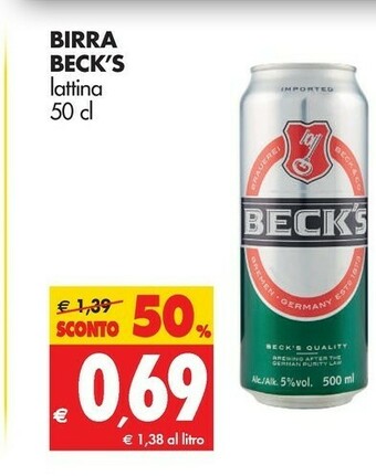 Tigros Becks Birra offerta