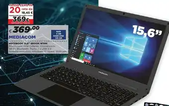 Mediacom Notebook 15.6'' SBOOK W10H