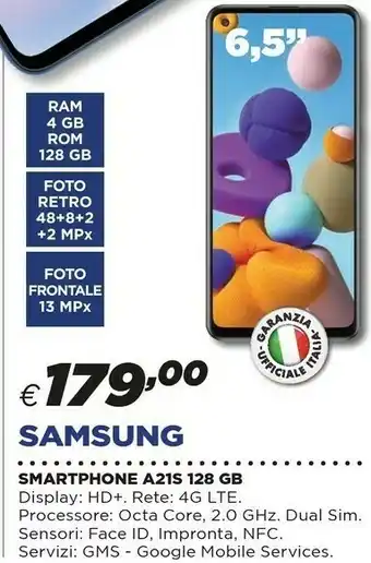 Coop Samsung Smartphone A21s 128GB offerta