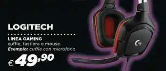 Logitech Linea Gaming Cuffie Con Microfono