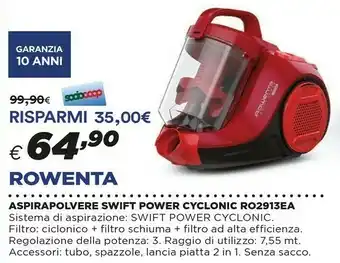 Coop Rowenta Aspirapolvere offerta