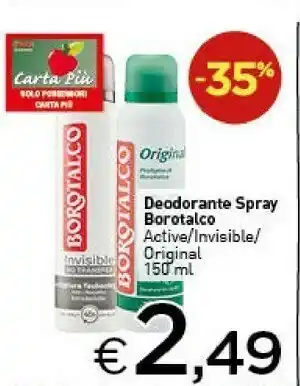 Crai Borotalco Invisible Unisex Deodorante Spray 150 Ml offerta