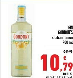 Conad Gordon's Gin Sicilian Lemon offerta