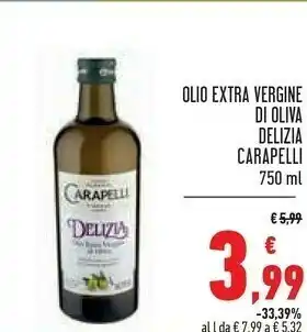 Conad Carapelli Olio Extravergine Di Oliva Delizia 750 G(ml) offerta