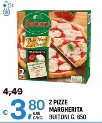 A&O 2 PIZZE MARGHERITA BUITONI G. 650 offerta