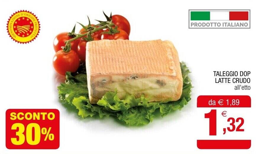 TALEGGIO DOP LATTE CRUDO all'etto offerta di Gran mercato