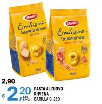 A&O PASTA ALL'UOVO RIPIENA BARILLA G. 250 offerta