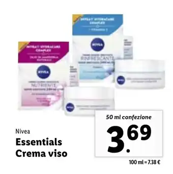 Lidl Nivea Essentials Crema viso 50 ml offerta