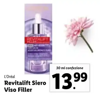 Lidl L'Oréal Revitalift Siero Viso Filler 30 ml offerta