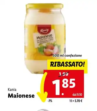 Lidl Kania Maionese 500 ml offerta