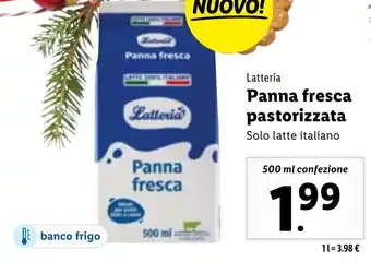 Lidl Latteria Panna fresca pastorizzata 500 ml offerta