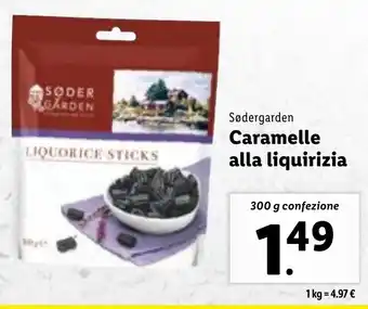 Lidl Sødergarden Caramelle alla liquirizia 300 g offerta