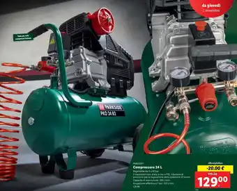 Lidl PARKSIDE Compressore 24 L offerta