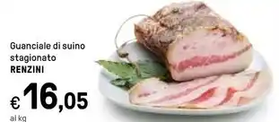 Iper La Grande Renzini guanciale di suino stagionato offerta
