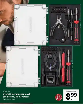Lidl PARKSIDE Utensili per meccanica di precisione, 35 o 37 pezzi offerta