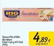 Carrefour Market Rio mare tonno filo d'olio offerta