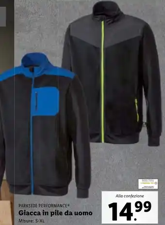 Lidl PARKSIDE PERFORMANCE Giacca in pile da uomo offerta