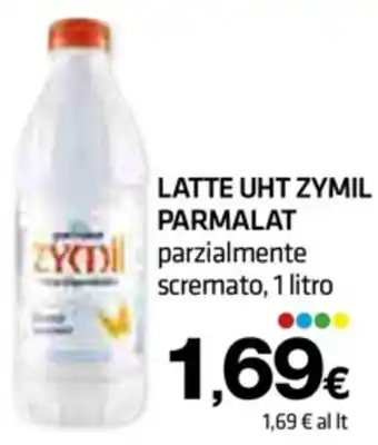 Superconti LATTE UHT ZYMIL PARMALAT parzialmente scremato, 1 litro offerta