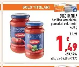 Conad Superstore Barilla sugo offerta