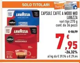 Conad Superstore Lavazza capsule caffe a modo mio offerta