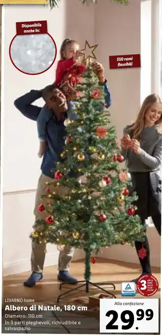 Lidl LIVARNO home Albero di Natale, 180 cm offerta