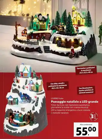 LIVARNO home Paesaggio natalizio a LED grande