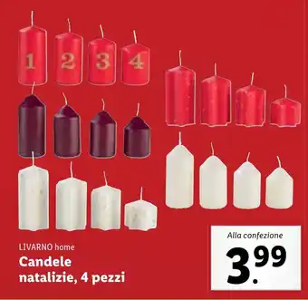 Lidl LIVARNO home Candele natalizie, 4 pezzi offerta