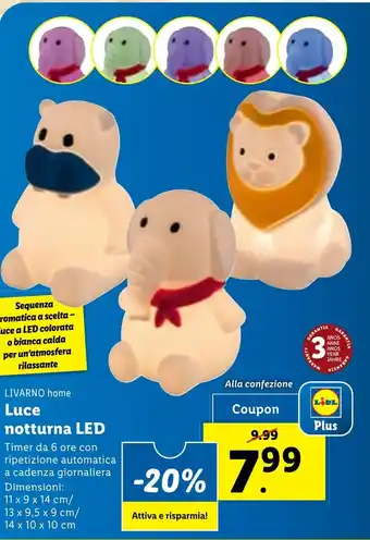Lidl LIVARNO home Luce notturna LED offerta