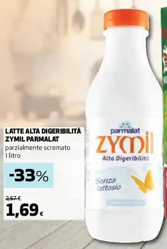 Coop LATTE ALTA DIGERIBILITÀ ZYMIL PARMALAT 1 litro offerta