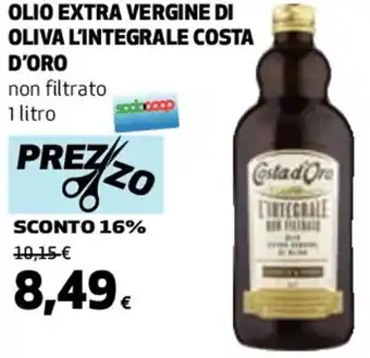 Coop OLIO EXTRA VERGINE DI OLIVA L'INTEGRALE COSTA D'ORO 1 litro offerta