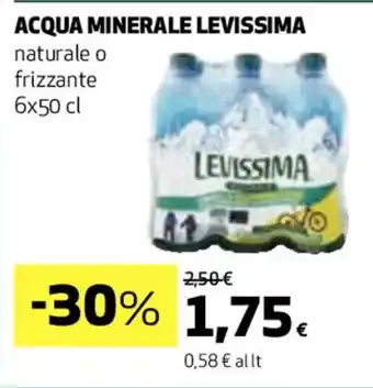 Coop ACQUA MINERALE LEVISSIMA naturale o frizzante 6x50 cl offerta