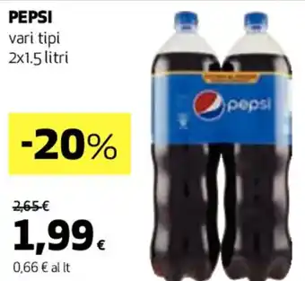 Coop PEPSI vari tipi 2x1.5 litri offerta